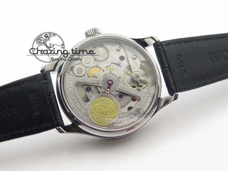 MIROTIME 0405 Bold Portuguese Real PR IW500704 ZF 1:1 Best Edition On Black Leather Strap A 7374